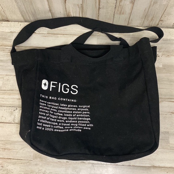 Figs Limited Edition Canvas Tote Bag in Black. - Picture 4 of 7
